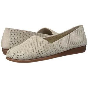 Aerosoles Womens Mr Softee Gray Leather Slip On Casual Loafer Flats Size 10 M